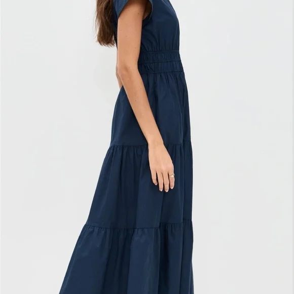 Marea Annabelle White Midi Dress size medium EUC - Picture 5 of 6